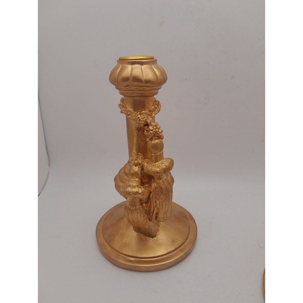 VTG Nancy Jacobsen Wedding Tassel Candles Gold Pair 1996 - Picture 9 of 11